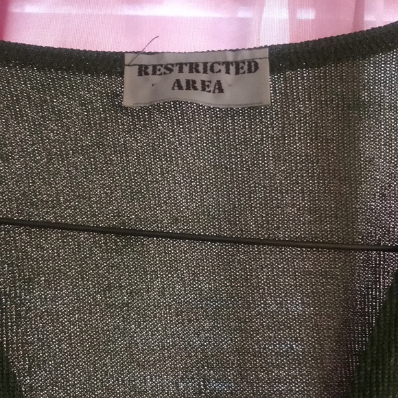 Restricted area green button up sweater - Picture 2 of 4